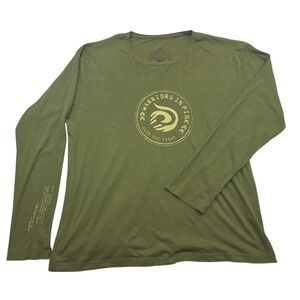 Warriors in‎ Pink Ford Cares Long Sleeve T Shirt Olive Green 2XL